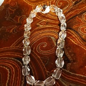 Paola Valentini Elegant Crystal Quartz Necklace 20"